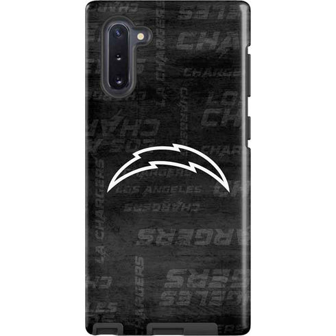 NFL Los Angeles Chargers Black & White Galaxy Note 10 Pro Case