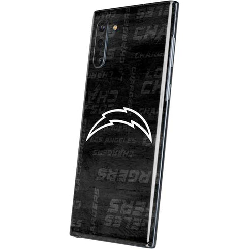 NFL Los Angeles Chargers Black & White Galaxy Note 10 Skin
