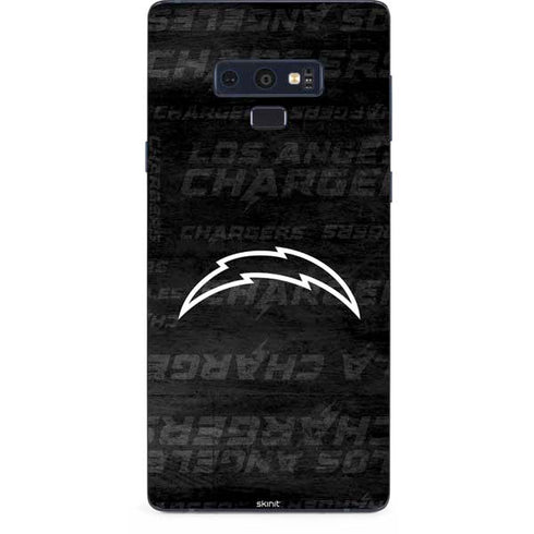 NFL Los Angeles Chargers Black & White Galaxy Note 9 Skin