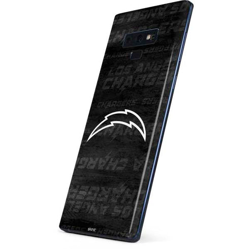 NFL Los Angeles Chargers Black & White Galaxy Note 9 Skin