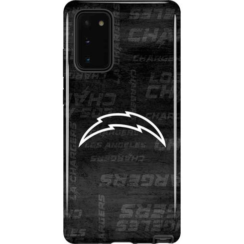 NFL Los Angeles Chargers Black & White Galaxy Note20 5G Pro Case