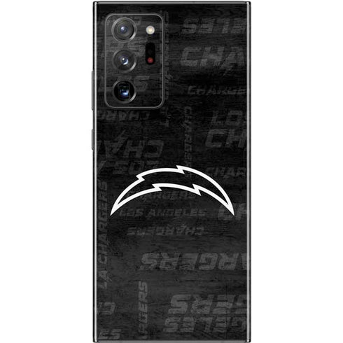 NFL Los Angeles Chargers Black & White Galaxy Note20 Ultra 5G Skin