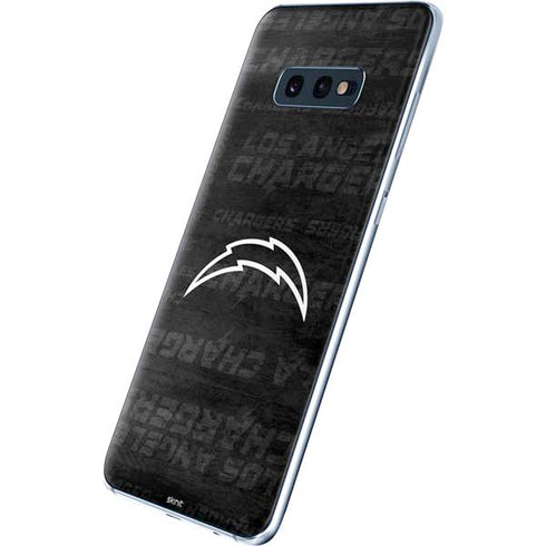 NFL Los Angeles Chargers Black & White Galaxy S10e Skin