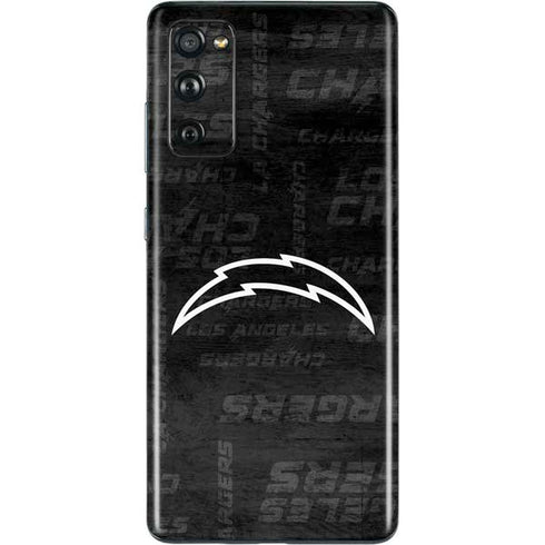 NFL Los Angeles Chargers Black & White Galaxy S20 Fan Edition Skin