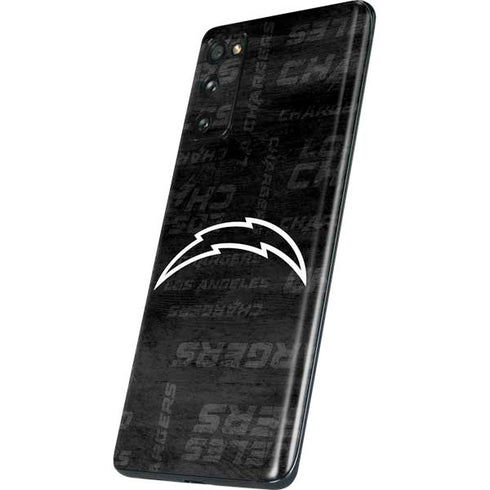 NFL Los Angeles Chargers Black & White Galaxy S20 Fan Edition Skin