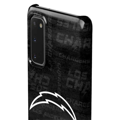 NFL Los Angeles Chargers Black & White Galaxy S20 Lite Case