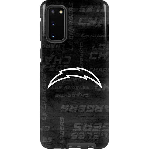 NFL Los Angeles Chargers Black & White Galaxy S20 Pro Case