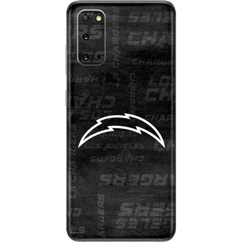 NFL Los Angeles Chargers Black & White Galaxy S20 Skin