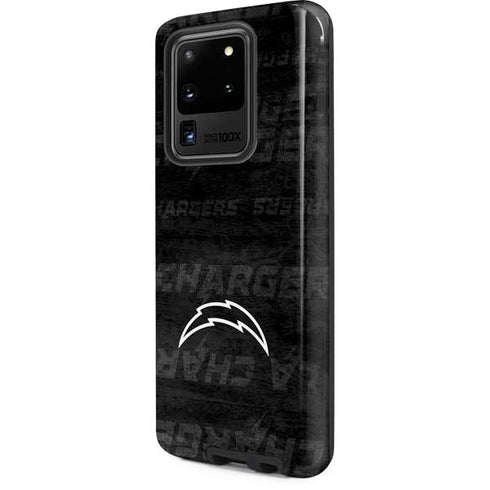 NFL Los Angeles Chargers Black & White Galaxy S20 Ultra 5G Pro Case