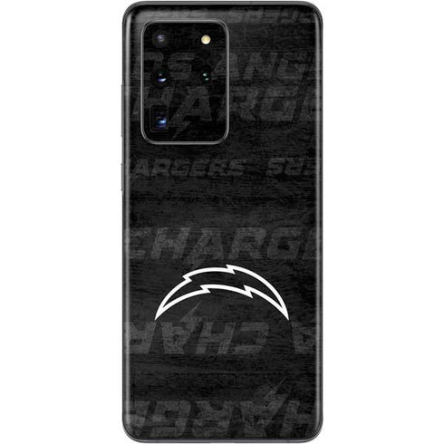 NFL Los Angeles Chargers Black & White Galaxy S20 Ultra 5G Skin