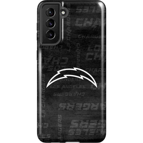 NFL Los Angeles Chargers Black & White Galaxy S21 Plus 5G Pro Case