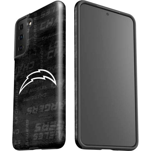 NFL Los Angeles Chargers Black & White Galaxy S21 Plus 5G Pro Case