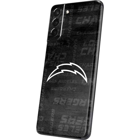 NFL Los Angeles Chargers Black & White Galaxy S21 Plus 5G Skin