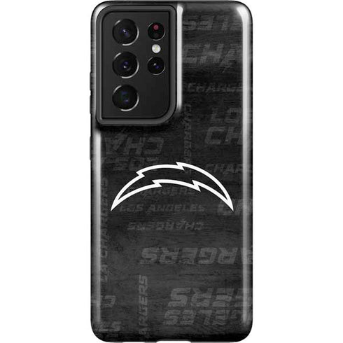 NFL Los Angeles Chargers Black & White Galaxy S21 Ultra 5G Pro Case