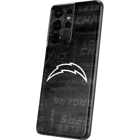 NFL Los Angeles Chargers Black & White Galaxy S21 Ultra 5G Skin