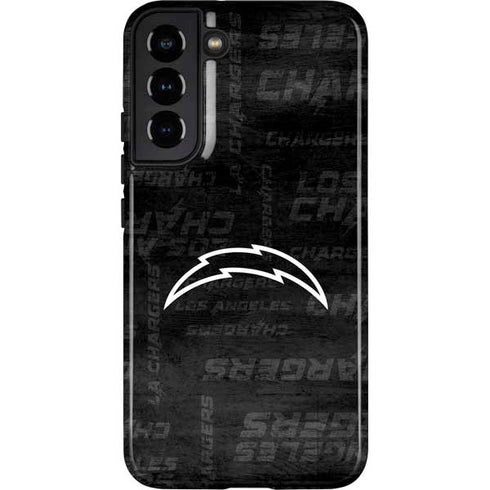 NFL Los Angeles Chargers Black & White Galaxy S22 Plus Pro Case
