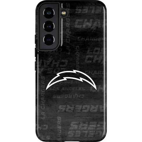 NFL Los Angeles Chargers Black & White Galaxy S22 Pro Case