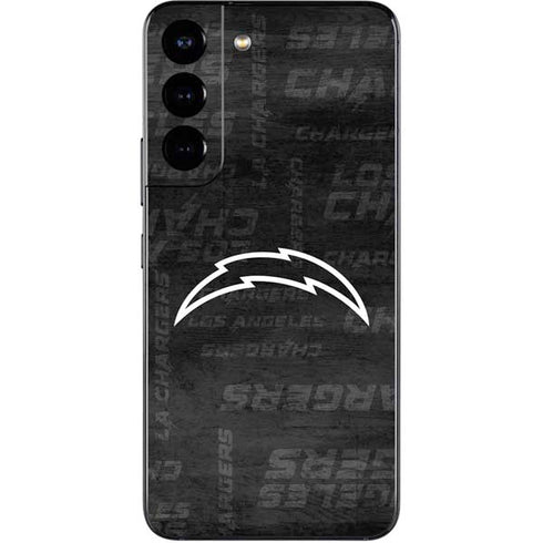 NFL Los Angeles Chargers Black & White Galaxy S22 Skin