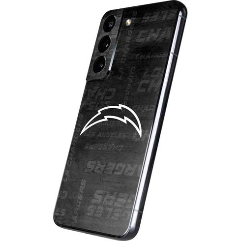 NFL Los Angeles Chargers Black & White Galaxy S22 Skin
