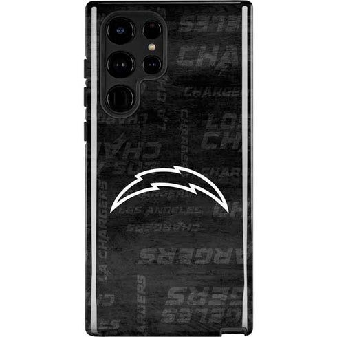 NFL Los Angeles Chargers Black & White Galaxy S22 Ultra Pro Case