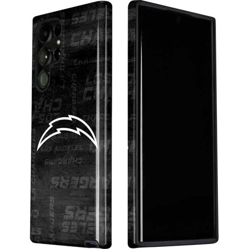 NFL Los Angeles Chargers Black & White Galaxy S22 Ultra Pro Case