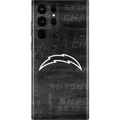 NFL Los Angeles Chargers Black & White Galaxy S22 Ultra Skin