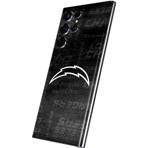 NFL Los Angeles Chargers Black & White Galaxy S22 Ultra Skin
