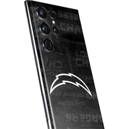 NFL Los Angeles Chargers Black & White Galaxy S22 Ultra Skin