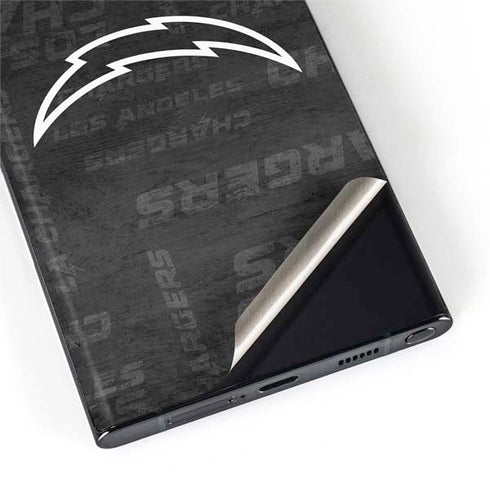 NFL Los Angeles Chargers Black & White Galaxy S22 Ultra Skin