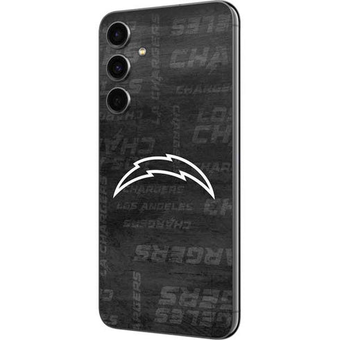 NFL Los Angeles Chargers Black & White Galaxy S23 FE Skin