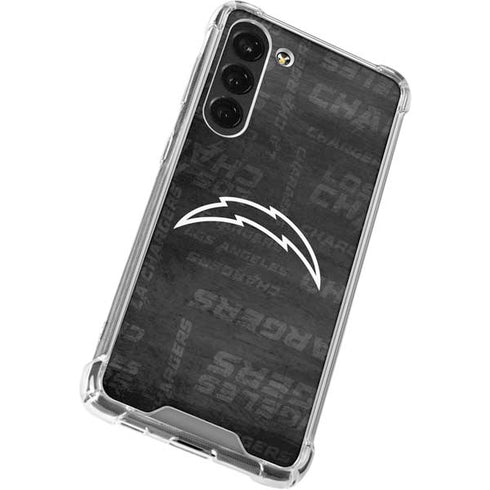 NFL Los Angeles Chargers Black & White Galaxy S23 Plus Clear Case