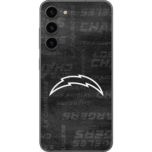 NFL Los Angeles Chargers Black & White Galaxy S23 Plus Skin