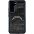 NFL Los Angeles Chargers Black & White Galaxy S23 Plus Waterproof Case