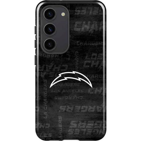 NFL Los Angeles Chargers Black & White Galaxy S23 Pro Case