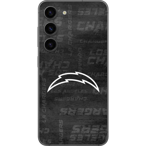 NFL Los Angeles Chargers Black & White Galaxy S23 Skin