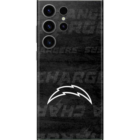 NFL Los Angeles Chargers Black & White Galaxy S23 Ultra Skin