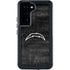 NFL Los Angeles Chargers Black & White Galaxy S23 Waterproof Case