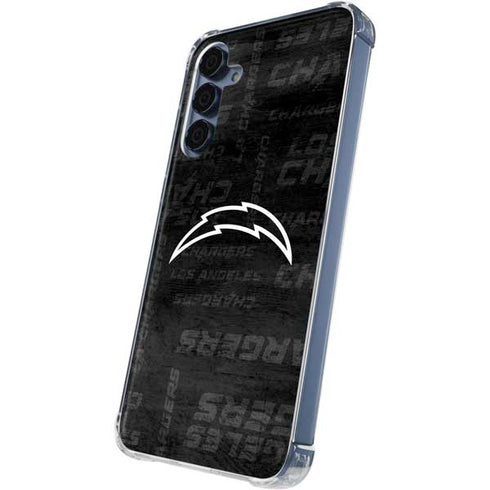NFL Los Angeles Chargers Black & White Galaxy S24 Clear Case