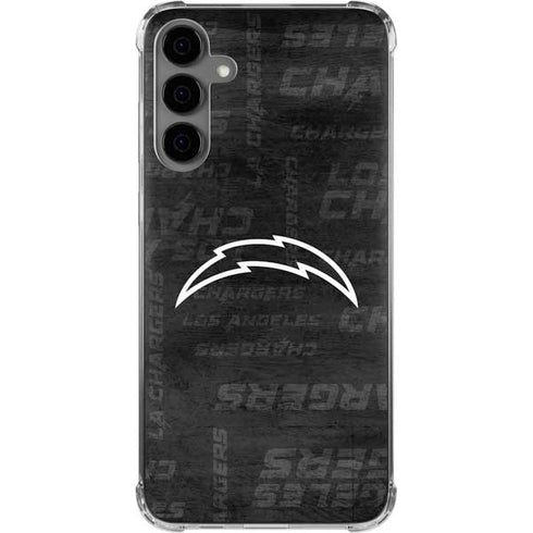 NFL Los Angeles Chargers Black & White Galaxy S24 Plus Clear Case