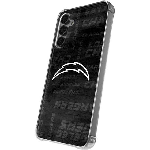 NFL Los Angeles Chargers Black & White Galaxy S24 Plus Clear Case