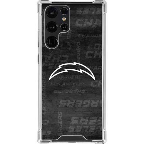 NFL Los Angeles Chargers Black & White Galaxy S24 Ultra Clear Case
