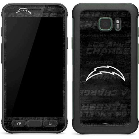 NFL Los Angeles Chargers Black & White Galaxy S7 Active Skin