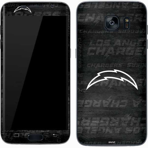 NFL Los Angeles Chargers Black & White Galaxy S7 Skin