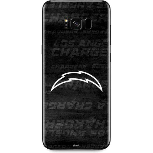 NFL Los Angeles Chargers Black & White Galaxy S8 Skin