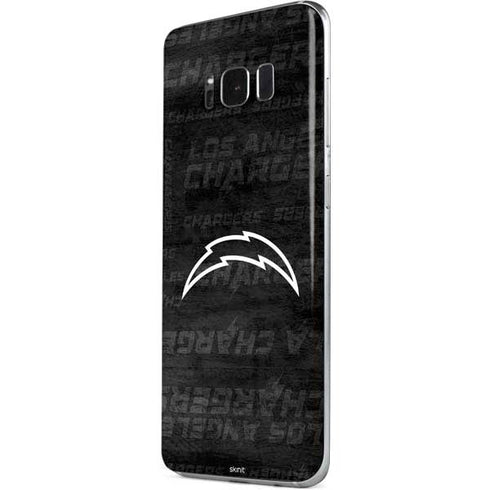 NFL Los Angeles Chargers Black & White Galaxy S8 Skin