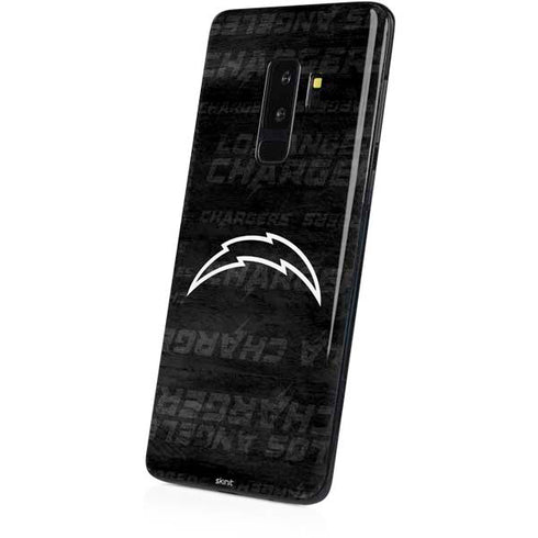 NFL Los Angeles Chargers Black & White Galaxy S9 Plus Skin