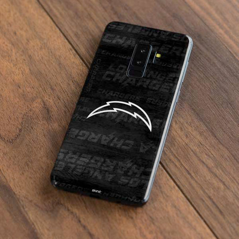 NFL Los Angeles Chargers Black & White Galaxy S9 Plus Skin