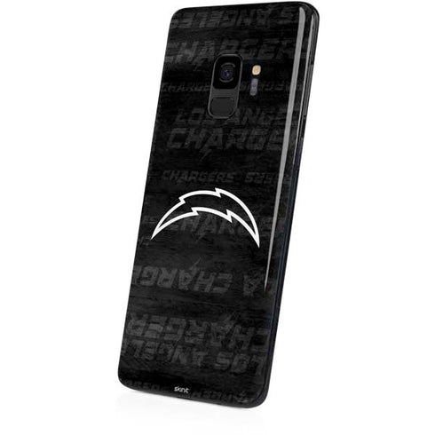 NFL Los Angeles Chargers Black & White Galaxy S9 Skin