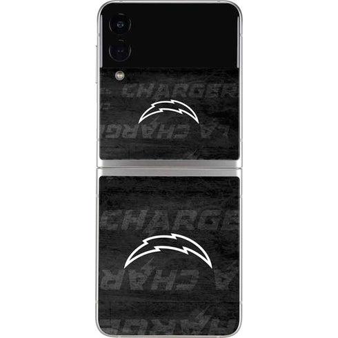 NFL Los Angeles Chargers Black & White Galaxy Z Flip4 5G Skin