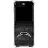 NFL Los Angeles Chargers Black & White Galaxy Z Flip5 5G Clear Case